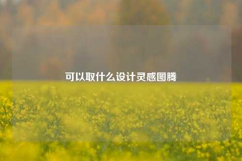 可以取什么设计灵感图腾