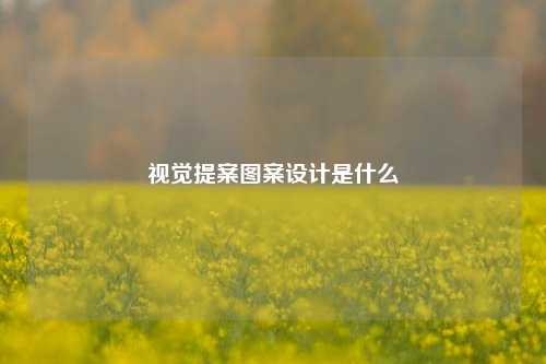 视觉提案图案设计是什么