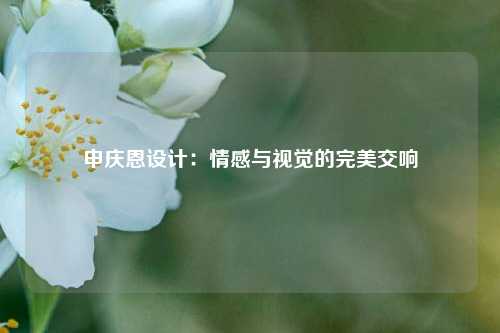 申庆恩设计：情感与视觉的完美交响