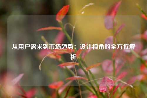 从用户需求到市场趋势:设计视角的全方位解析
