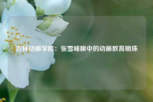 吉林动画学院:张雪峰眼中的动画教育明珠