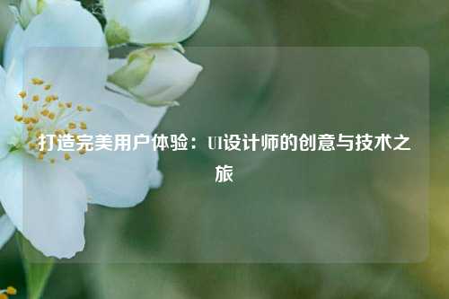 打造完美用户体验:UI设计师的创意与技术之旅